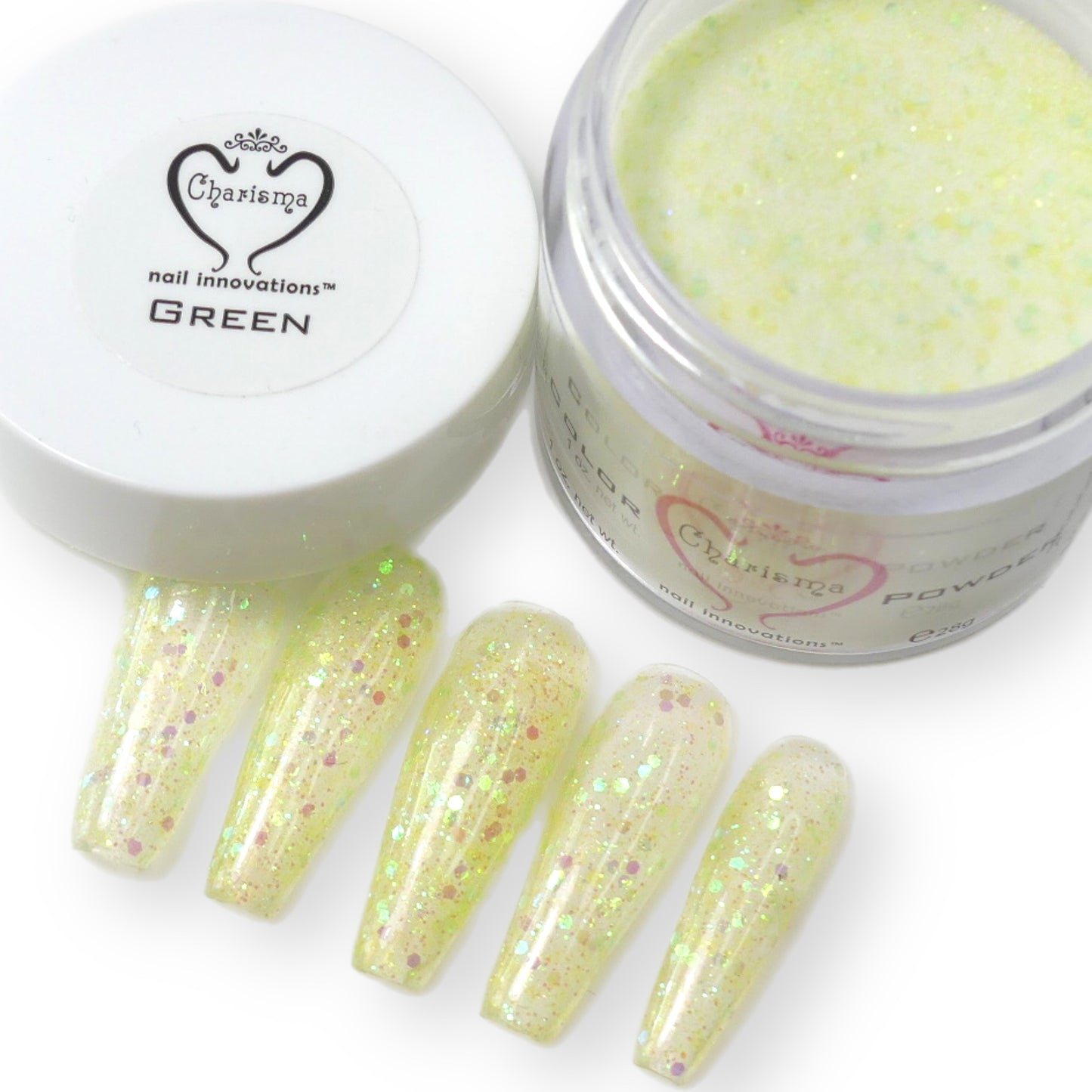 Green Glitter Acrylic Powder
