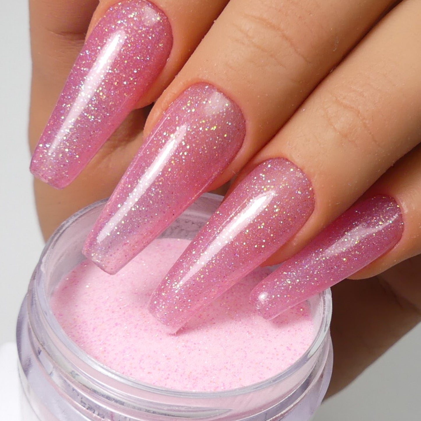 Dark Pink Glitter Acrylic Powder