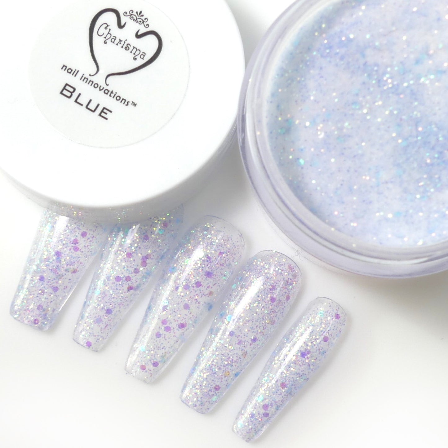 Blue Glitter Acrylic Powder