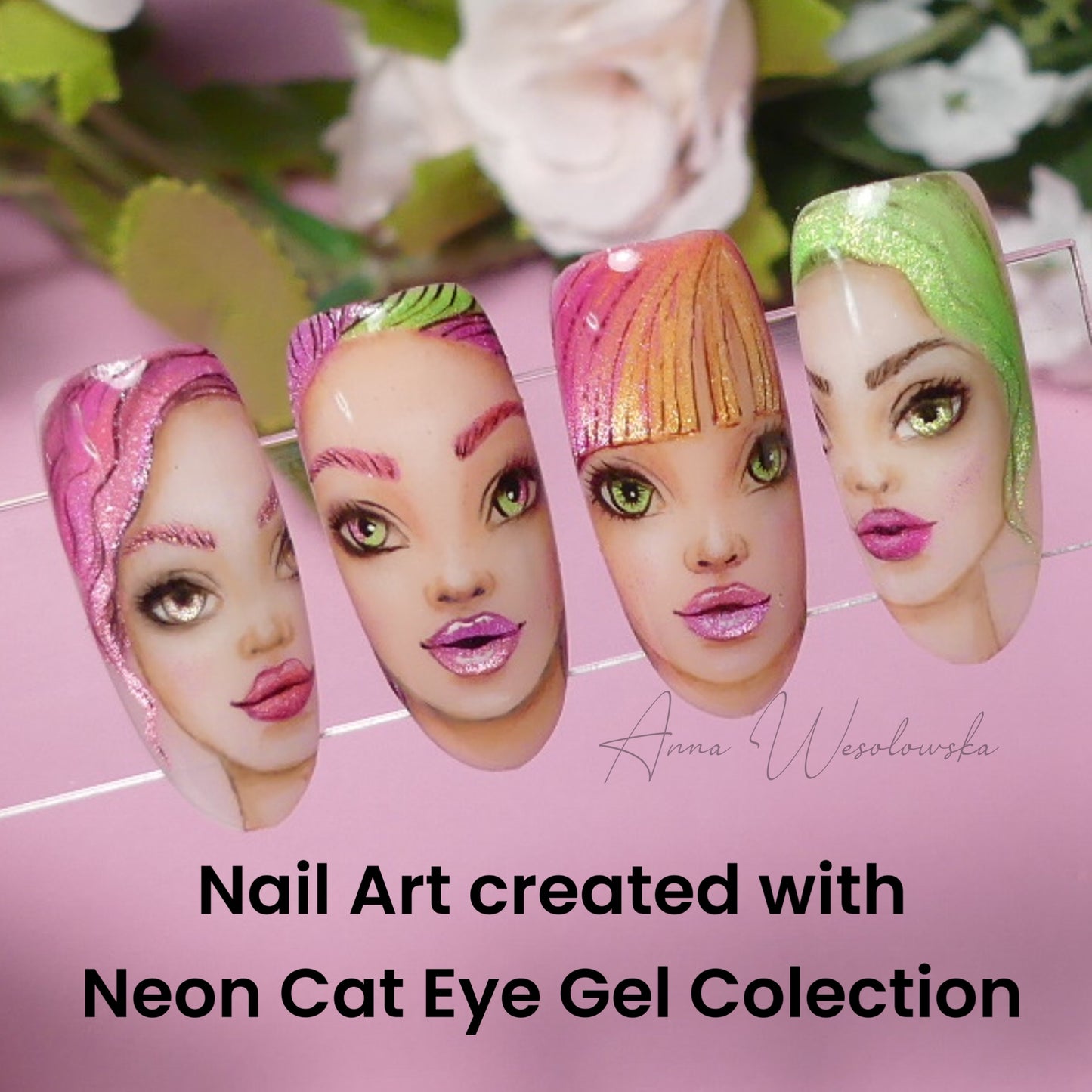 Neon Cat Eye Bundle - 4 Magnetic Gel Polishes