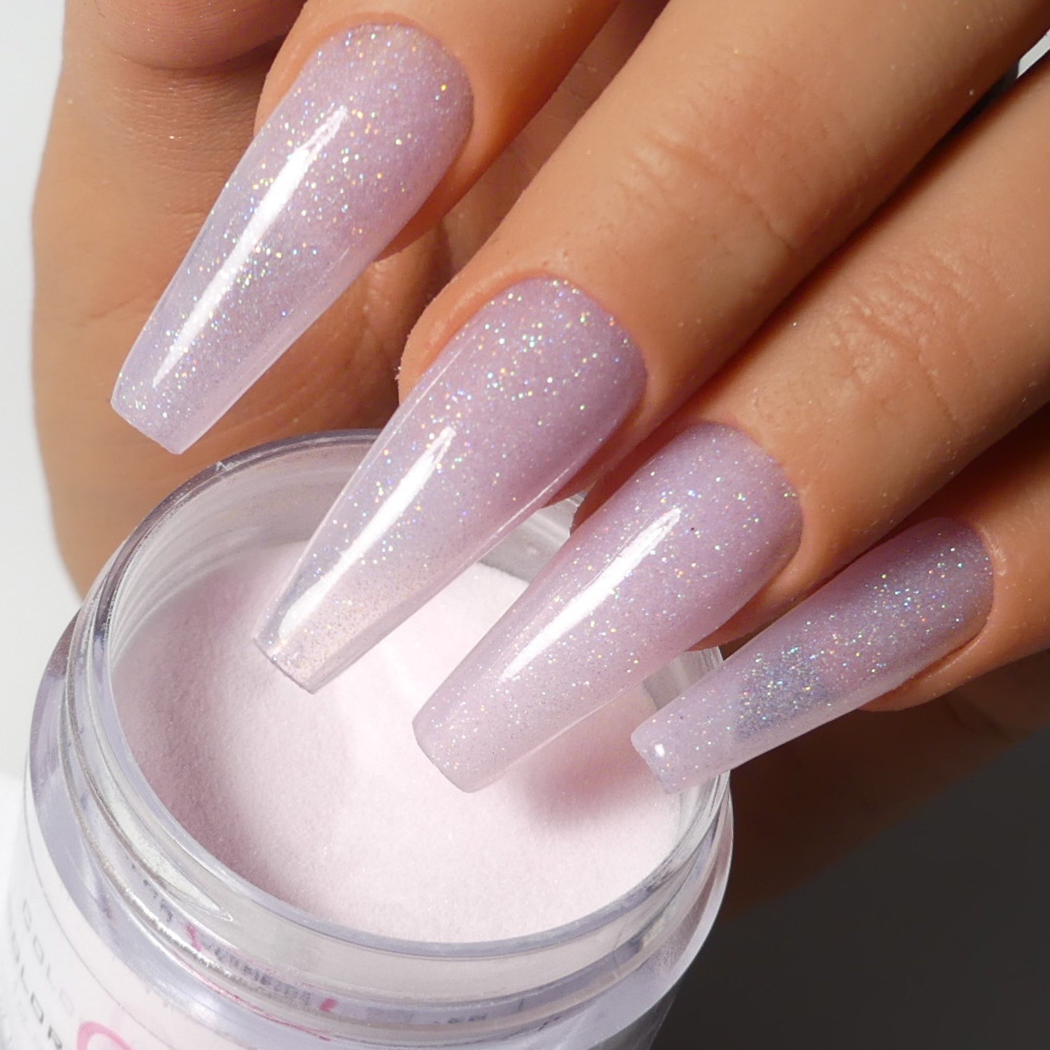 Pink acrylic online powder nails