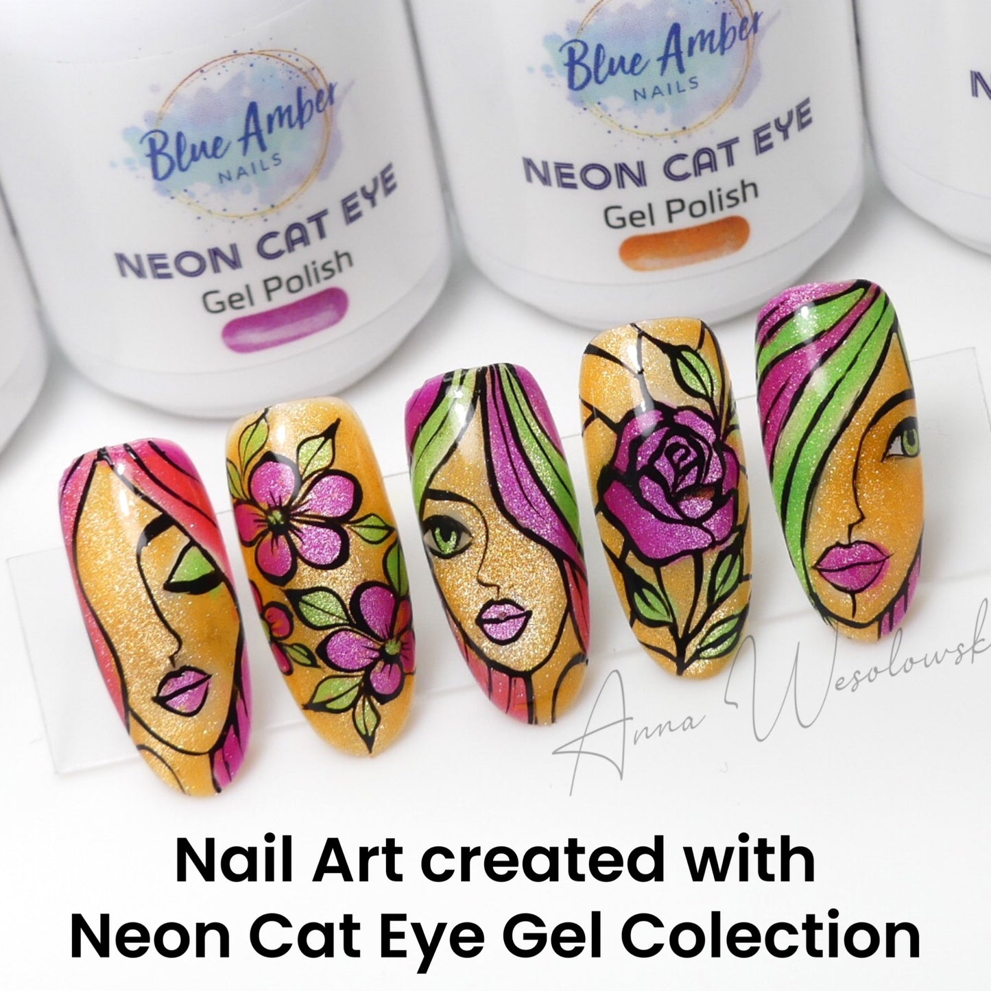 Neon Cat Eye Bundle - 4 Magnetic Gel Polishes
