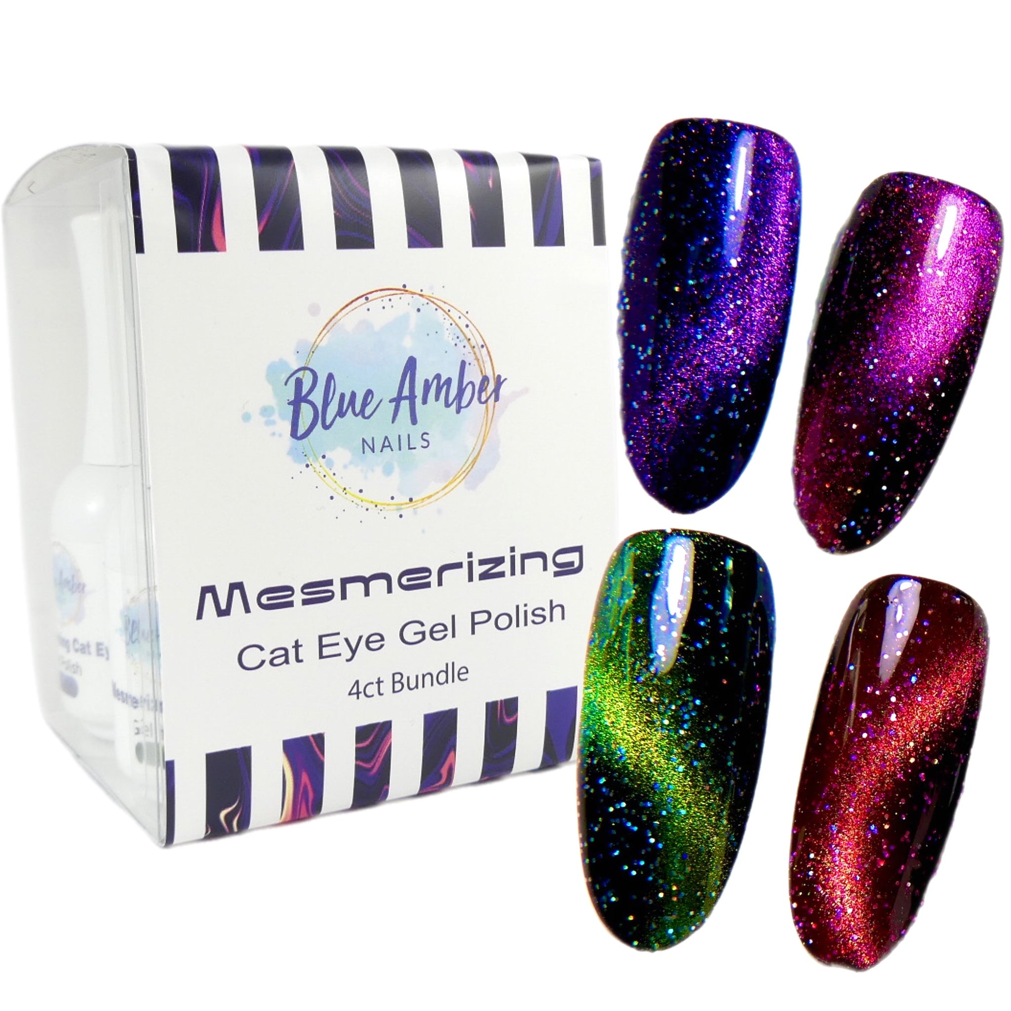 Cat Eye Gel Nail Polish Reflective Glitter Magnetic Gel - Temu