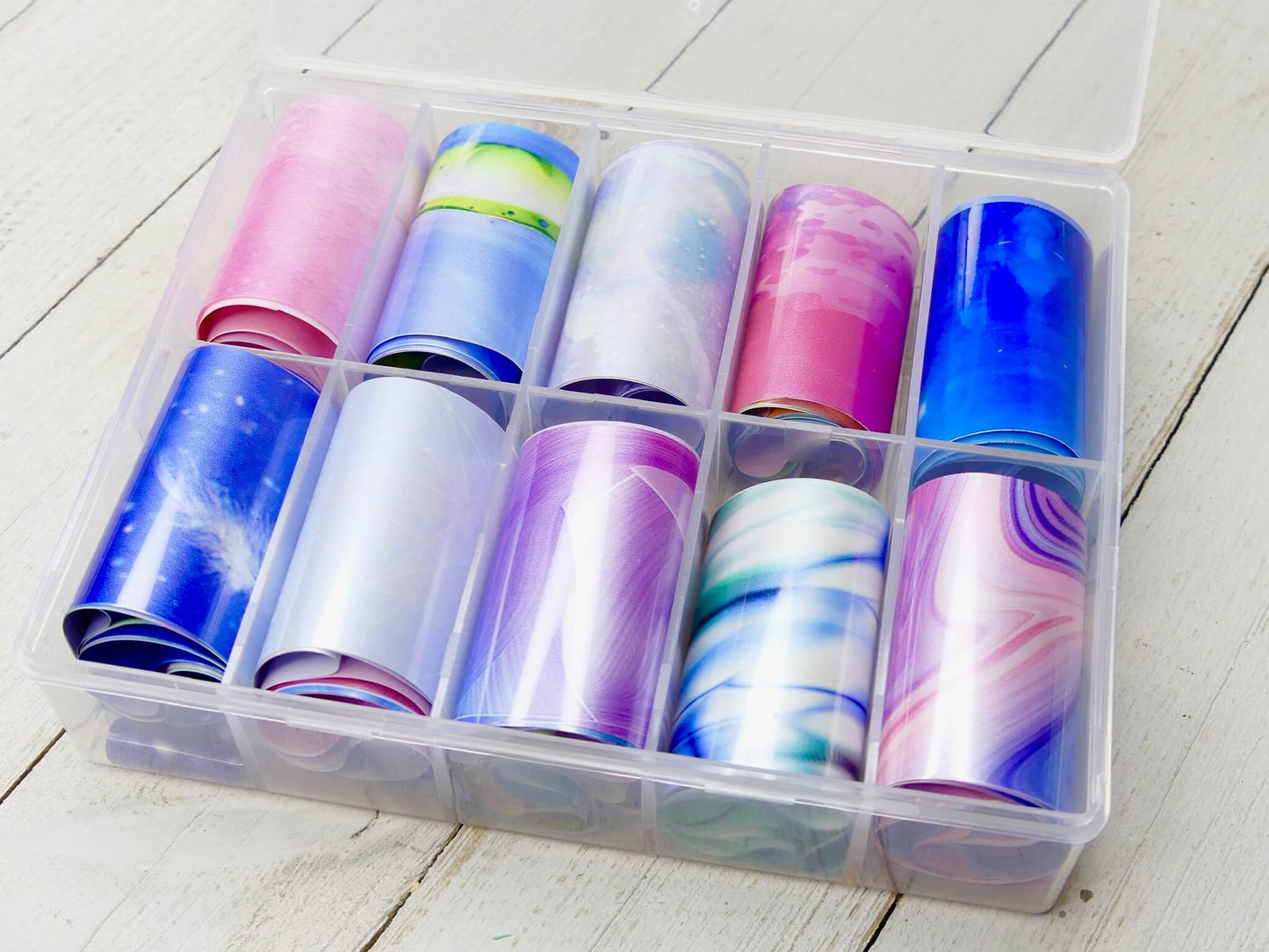 Transfer Foil Pastel Mix- Box Set of 10 - My Little Nail Art Shop