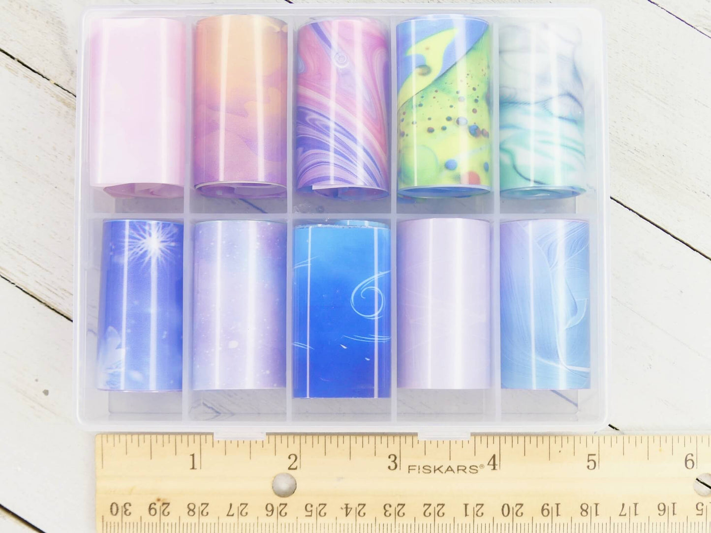 Transfer Foil Pastel Mix- Box Set of 10 - My Little Nail Art Shop