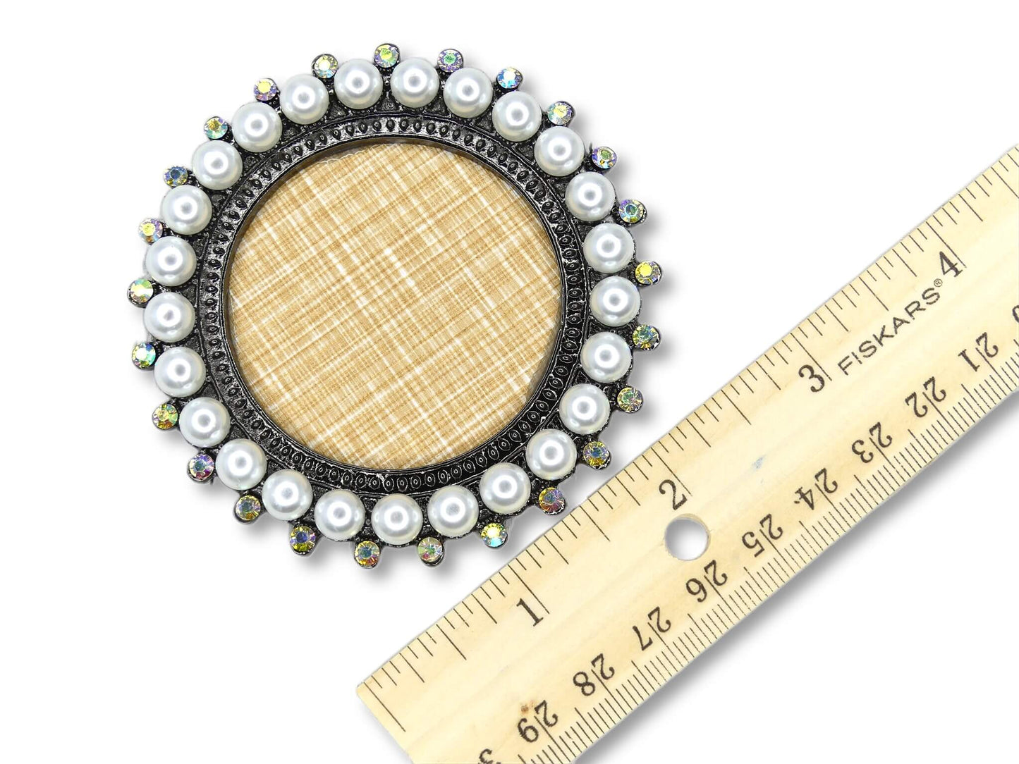 Load image into Gallery viewer, Nail Art Display Plate - Big Pearls, Black Round - My Little Nail Art Shop
