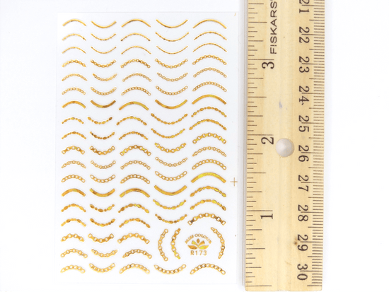 Load image into Gallery viewer, Gold Arch Chain - Sticker #4 - My Little Nail Art Shop
