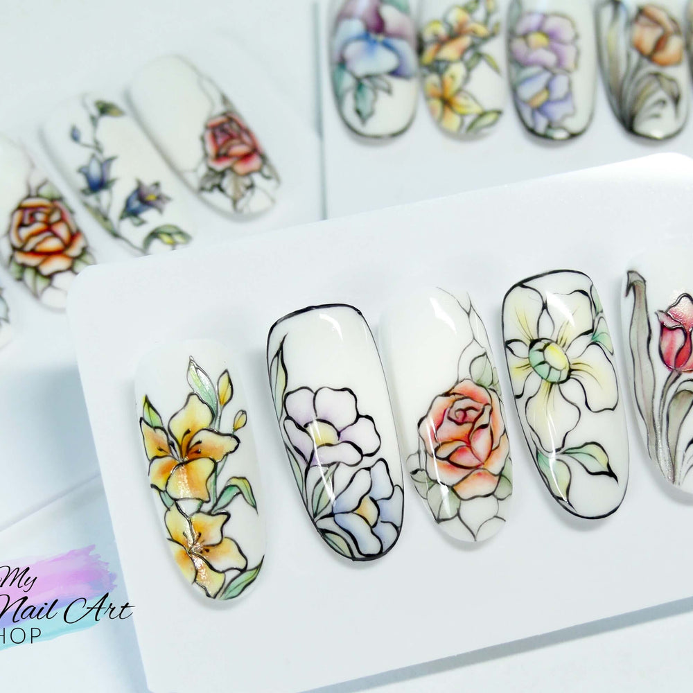 Vitrage Style - Gel Painting - My Little Nail Art Shop