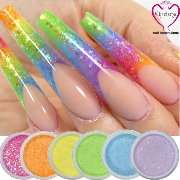 Charisma Nail Acrylic Powder - Rainbow Collection (6 x 14g)