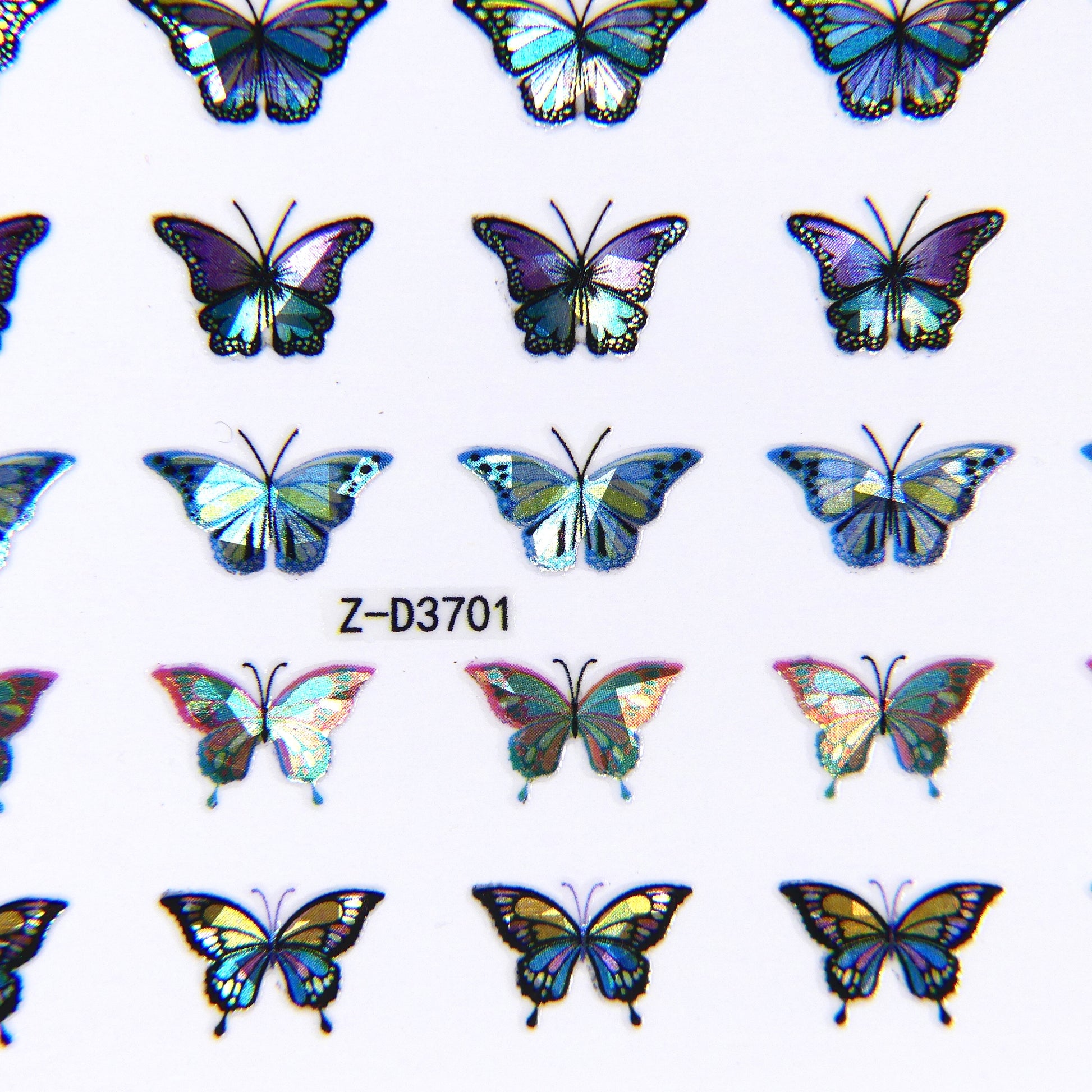 Holographic Butterflies Sticker #18 - My Little Nail Art Shop
