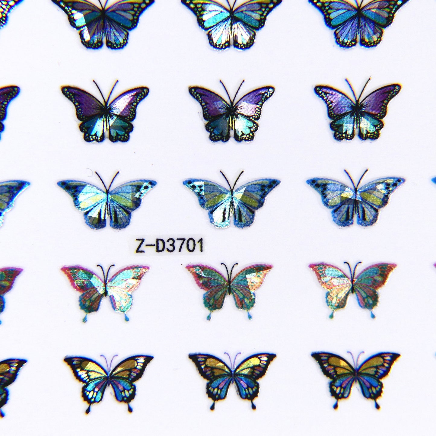 Load image into Gallery viewer, Holographic Butterflies Sticker #18 - My Little Nail Art Shop
