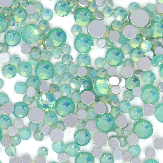 Green Opal Flatback Rhinestones - My Little Nail Art Shop