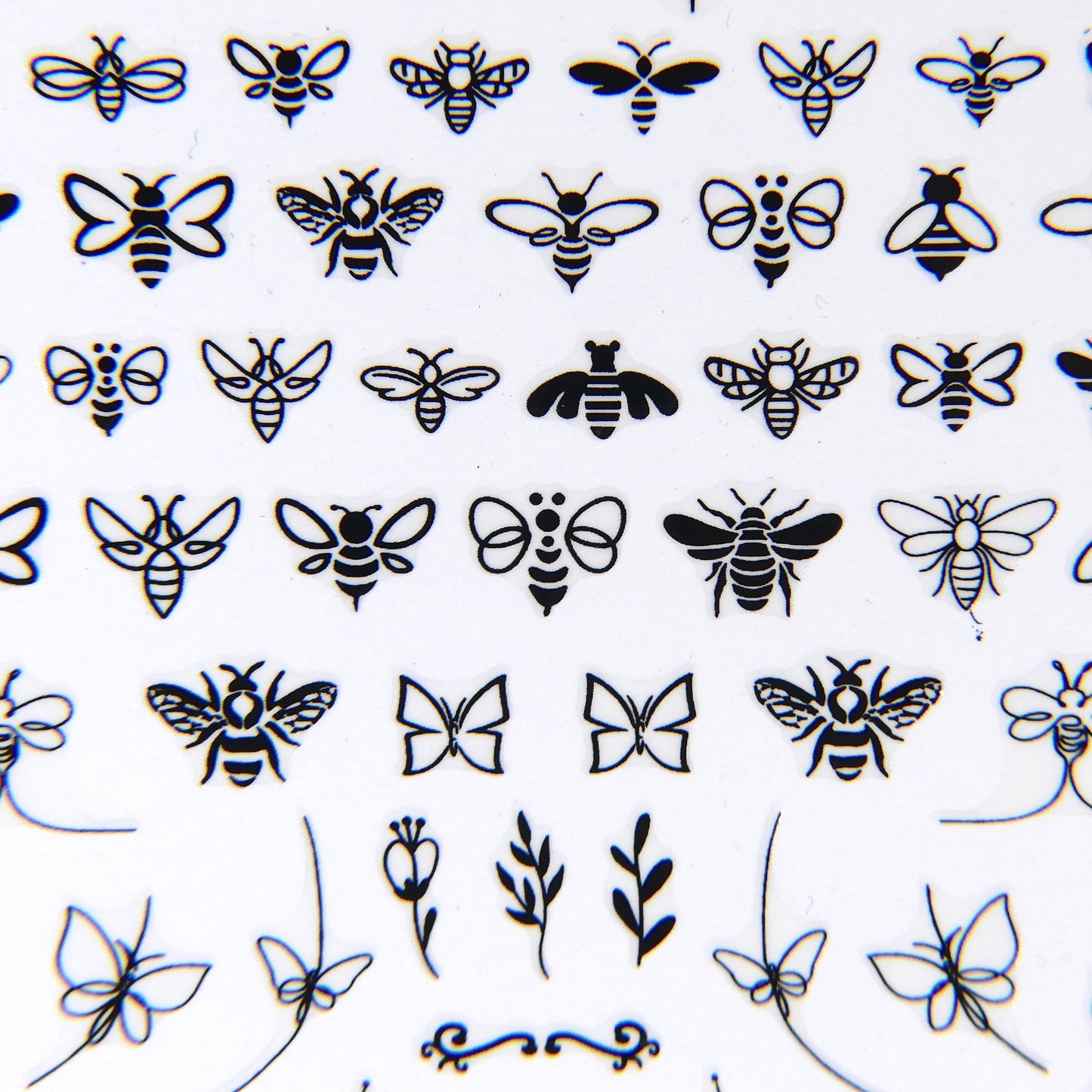 Black Bees Sticker #3 - My Little Nail Art Shop