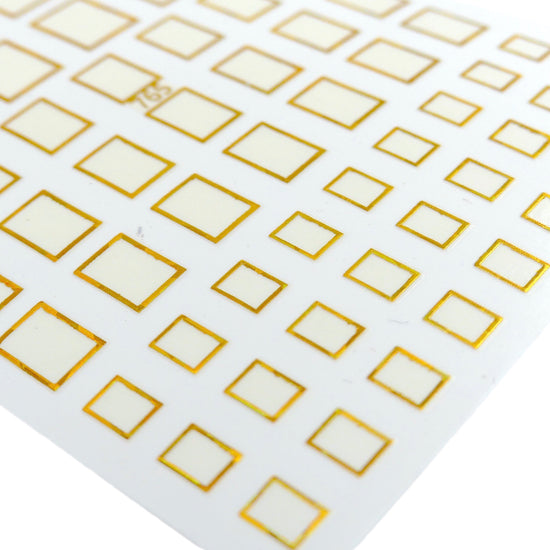 Holographic Gold Rectangle Adhesives - My Little Nail Art Shop