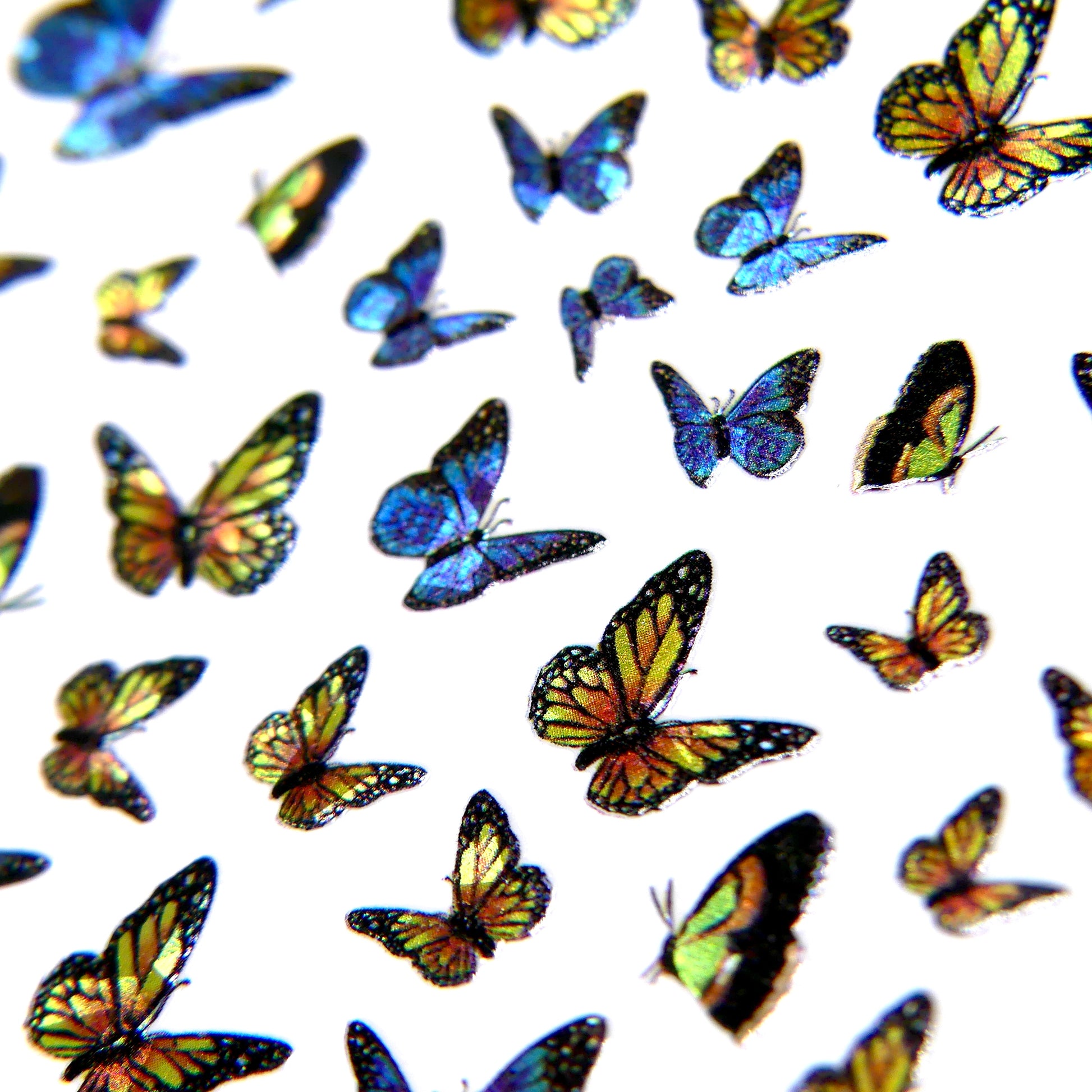 Holographic Butterflies Sticker #2 - My Little Nail Art Shop