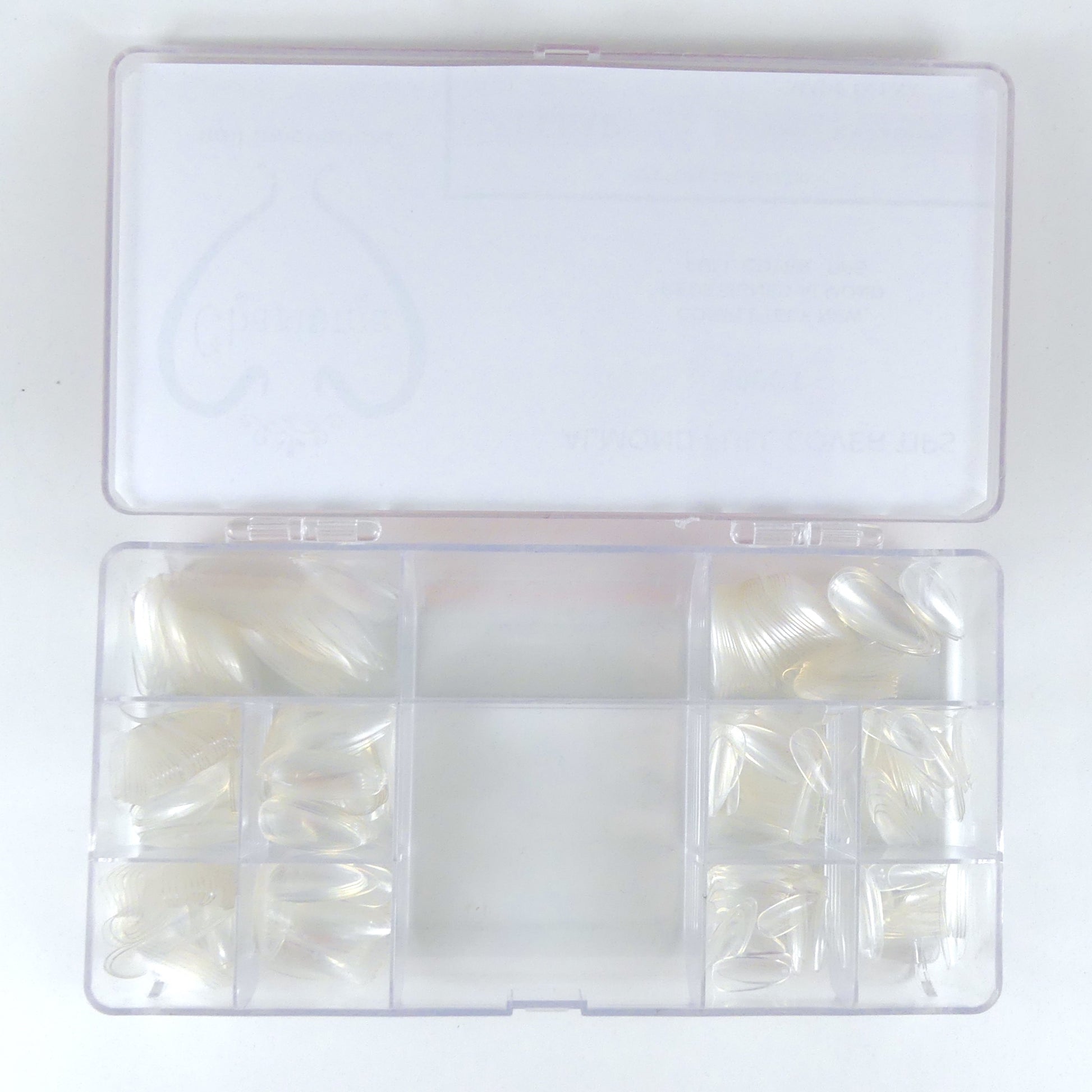 Almond Clear Press On Tips, 500ct / 10 sizes - My Little Nail Art Shop