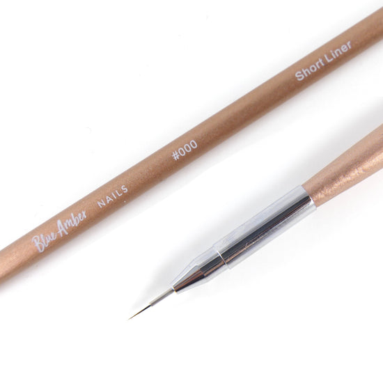 Short Liner Nail Art Brush #000 Blue Amber - My Little Nail Art Shop