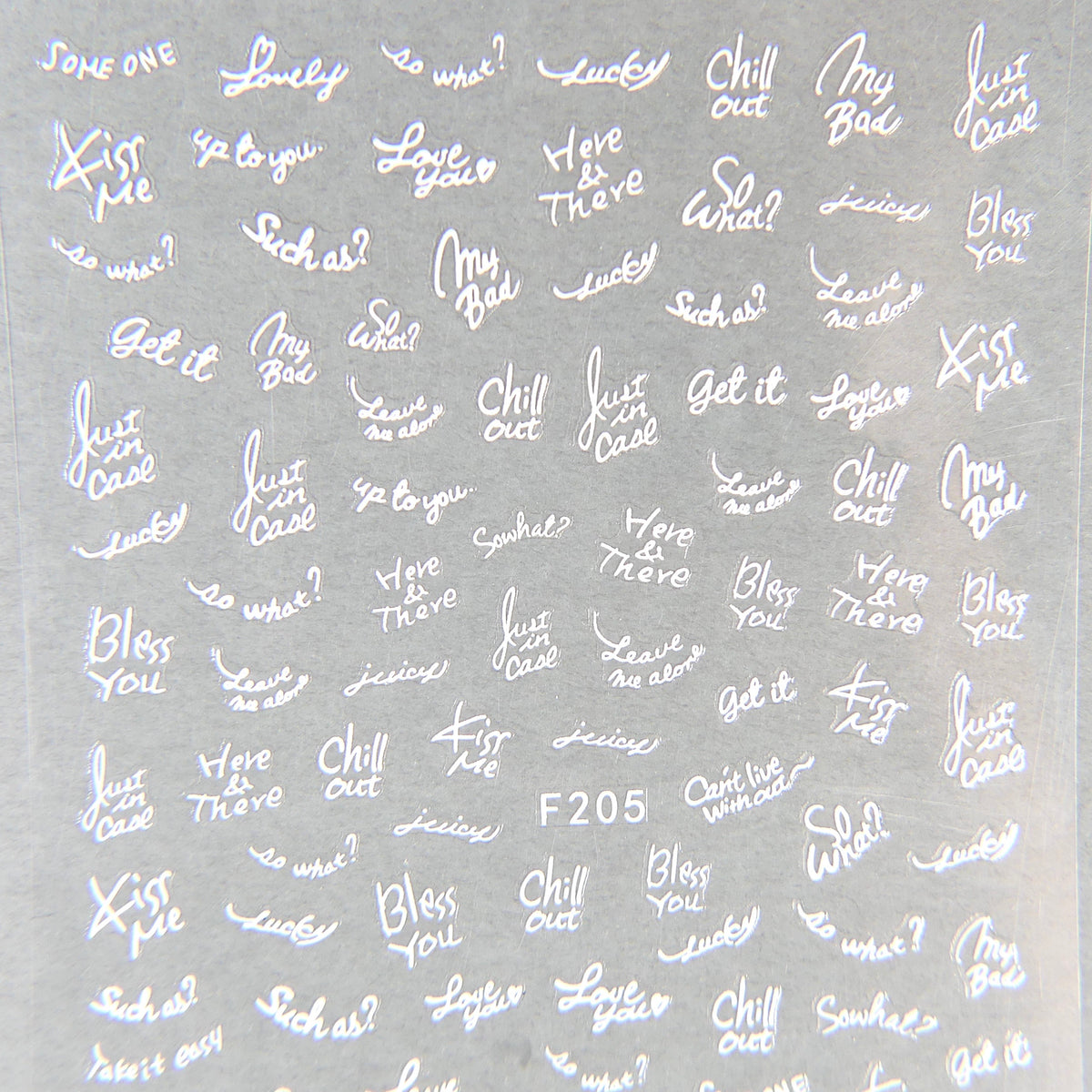 White Cursive R Sticker Words Sticker #8 – My Little Nail Art Shop
