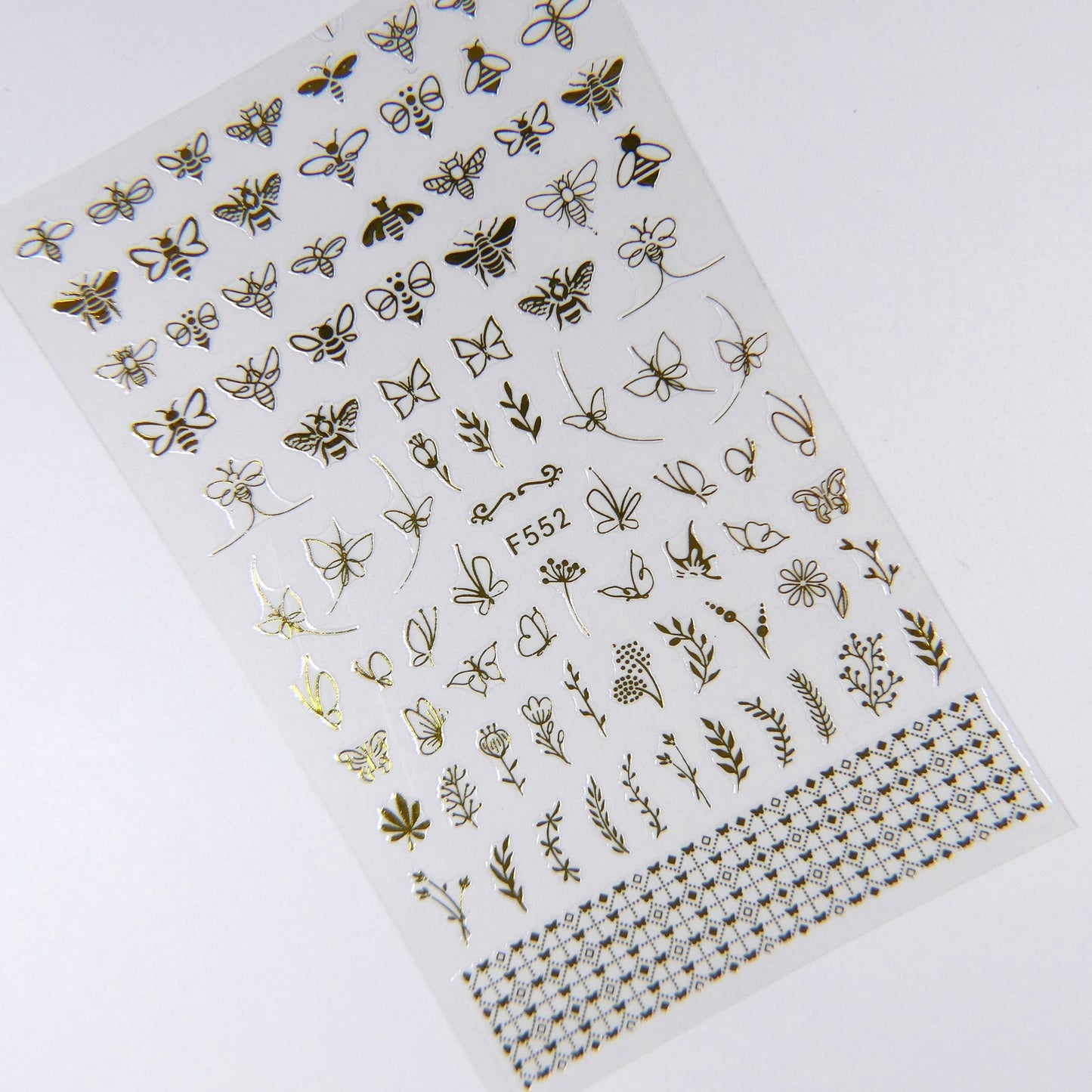 Load image into Gallery viewer, Gold Bees Sticker #19 - My Little Nail Art Shop
