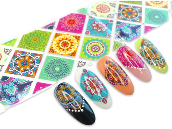 Load image into Gallery viewer, Transfer Foil - Colorful Ornates  (39”) - My Little Nail Art Shop
