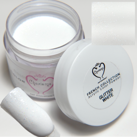 Load image into Gallery viewer, Glitter White Acrylic Powder 1oz
