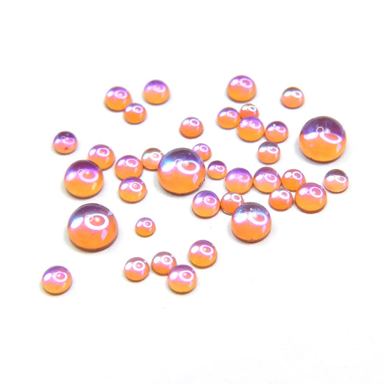 Rain Drop Half Pearls Set - Orange