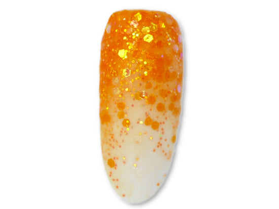 Load image into Gallery viewer, Charisma Nail Acrylic Powder - Glitter Orange 0.5 oz - My Little Nail Art Shop
