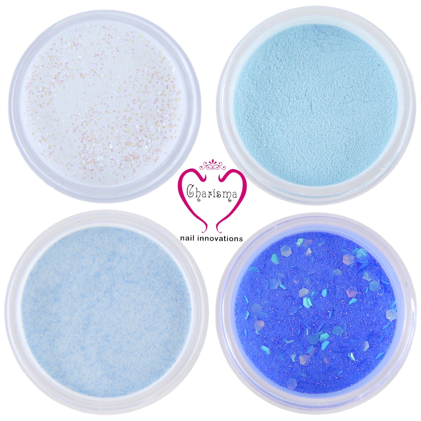 Load image into Gallery viewer, Oceanic Blues 4 piece 1/2oz Color Acrylic Powder Collection
