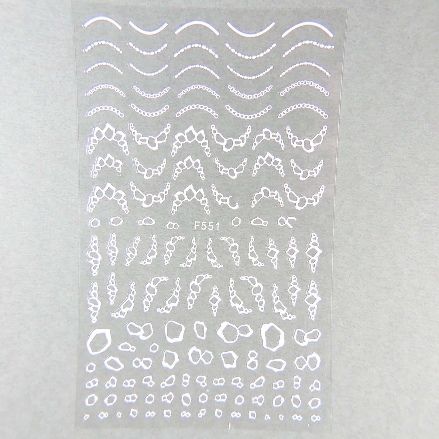 Abstract (White) Sticker #15 - My Little Nail Art Shop