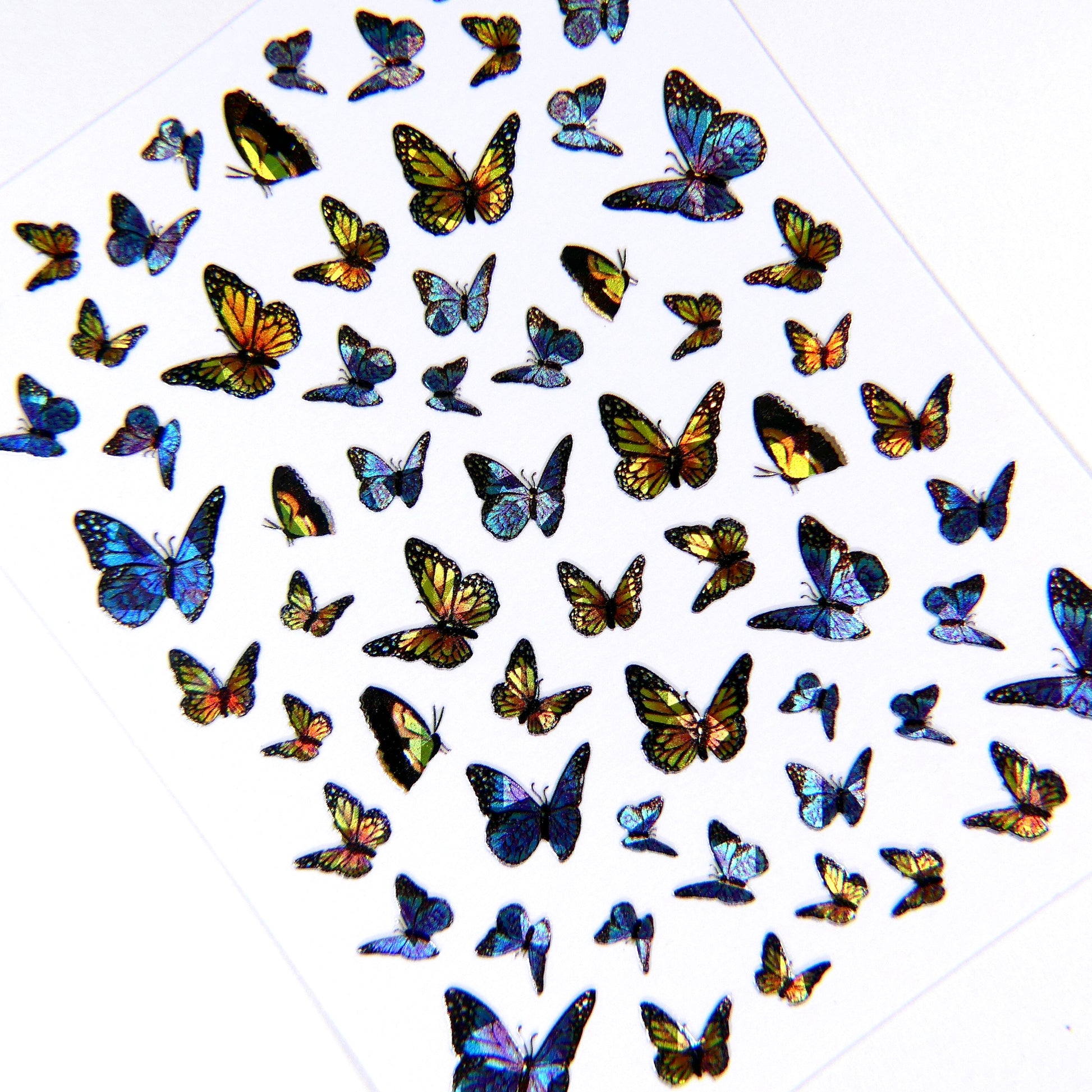 Holographic Butterflies Sticker #2 - My Little Nail Art Shop