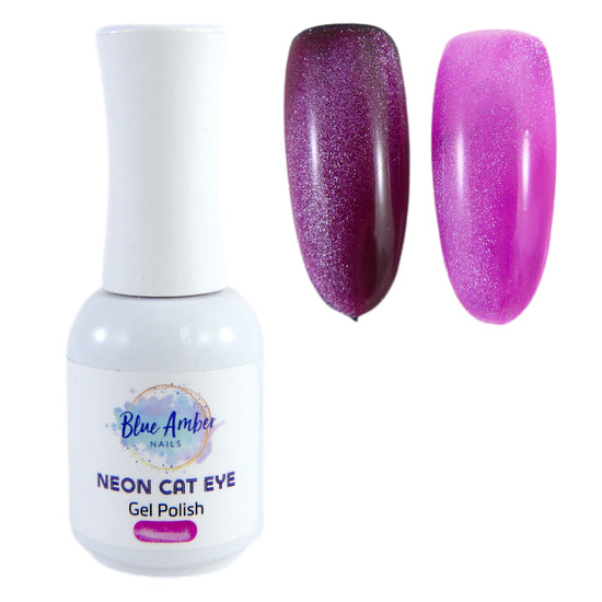 Neon Cat Eye Gel Polish - Pink - My Little Nail Art Shop