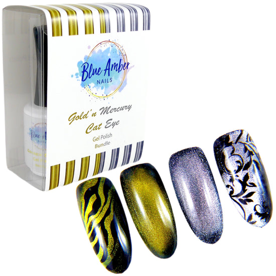 Gold’n Mercury Cat Eye Bundle - 2 Gel Polishes - My Little Nail Art Shop