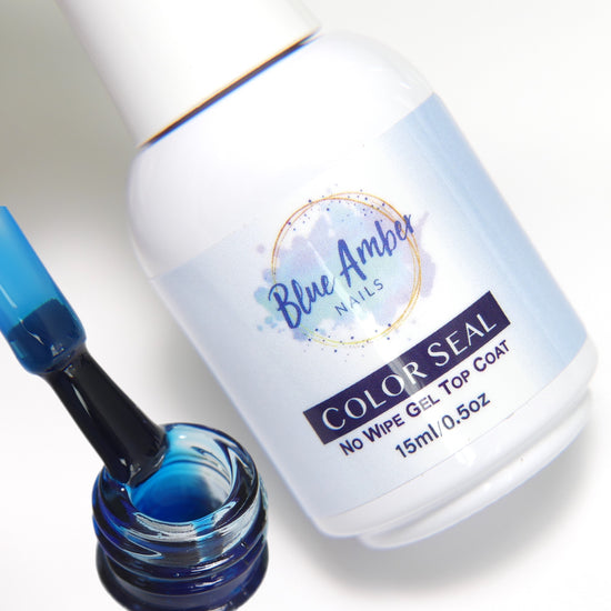 Color Seal Non Wipe Gel Top Coat (blue)