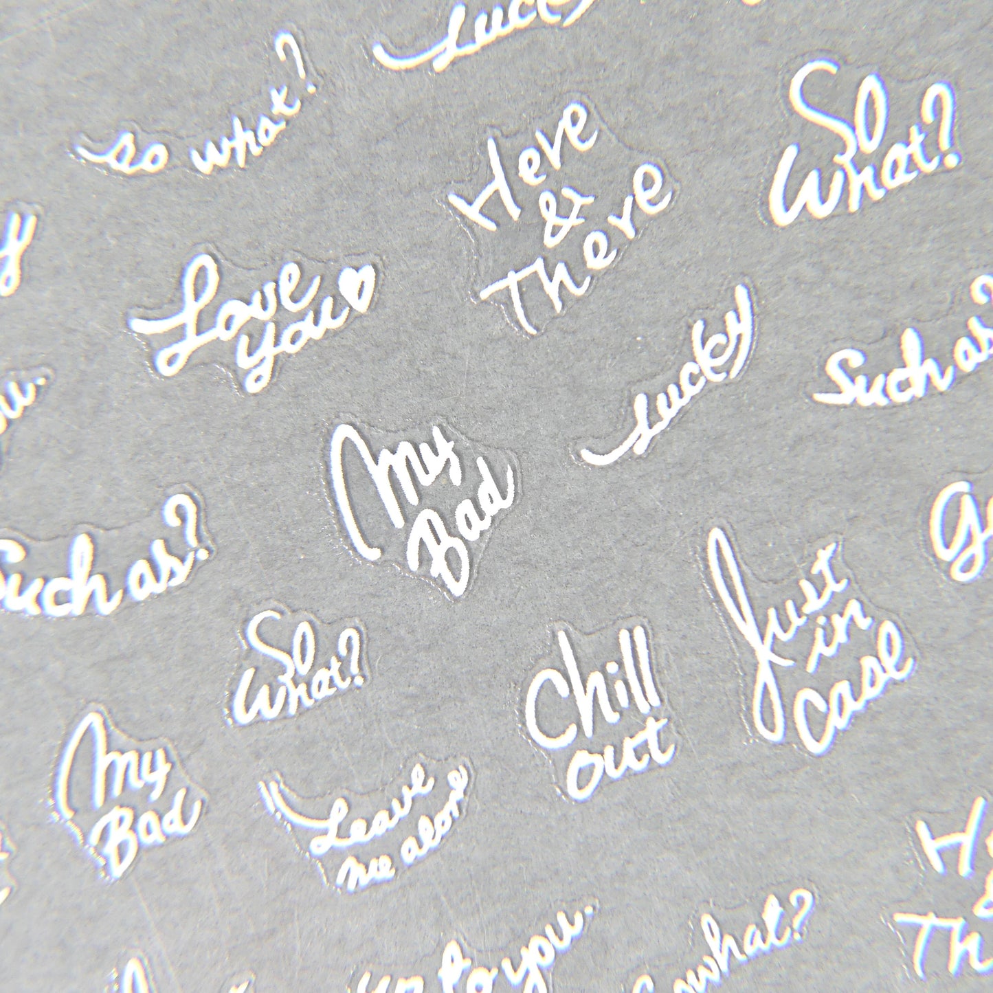 Load image into Gallery viewer, Cursive Words (White) Sticker #13 - My Little Nail Art Shop
