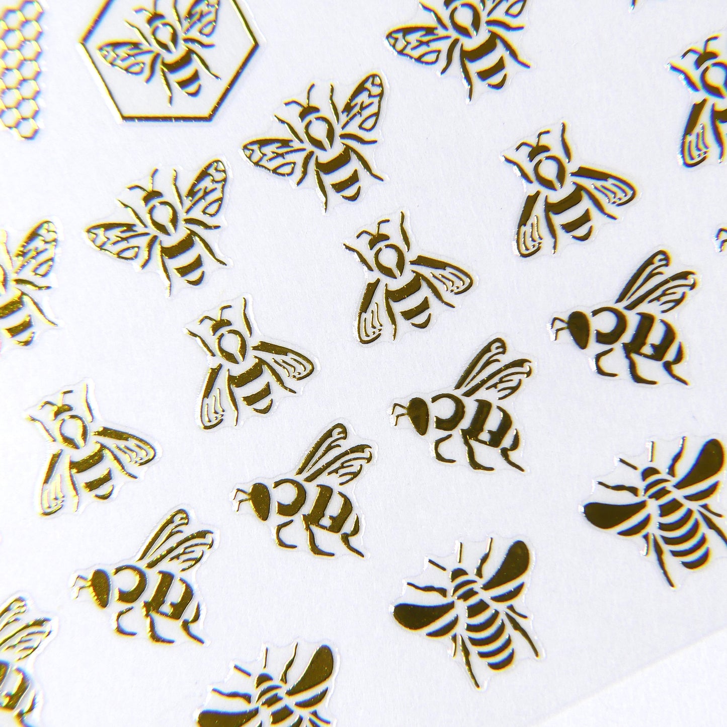 Gold Bees Sticker #2 - My Little Nail Art Shop