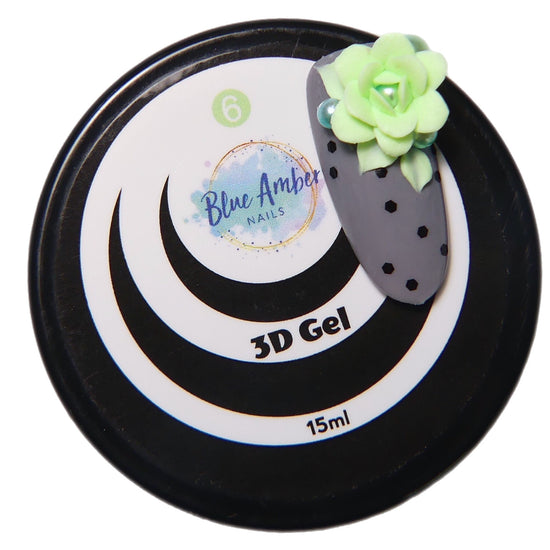 3D Gel - Pastel Green # 6,  15ml - My Little Nail Art Shop