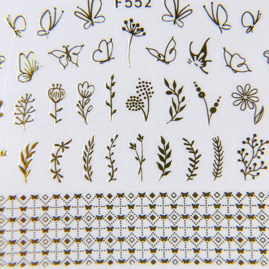 Gold Bees Sticker #19 - My Little Nail Art Shop
