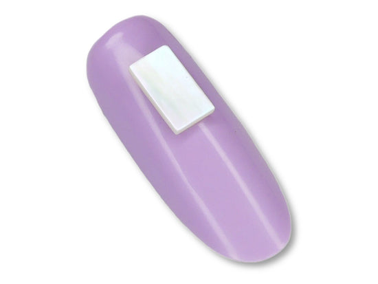 Rectangle Pearl Finish White (Wide) - My Little Nail Art Shop