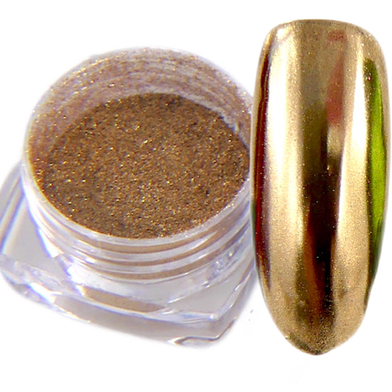 Load image into Gallery viewer, Copper Gold Chrome Nail Art Powder 0.5g - My Little Nail Art Shop

