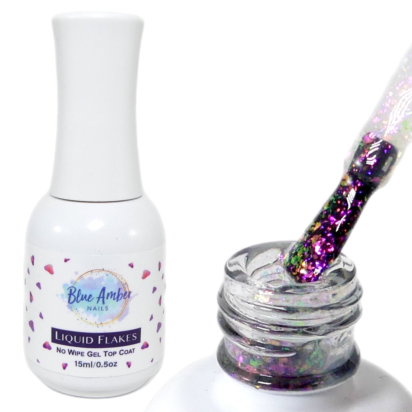 Load image into Gallery viewer, Liquid Flakes No Wipe Gel Top Coat #4 - My Little Nail Art Shop
