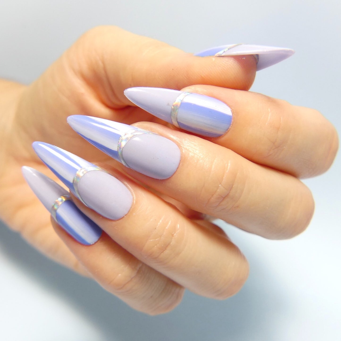 Stiletto Press On Clear Tips, 500ct / 10 sizes