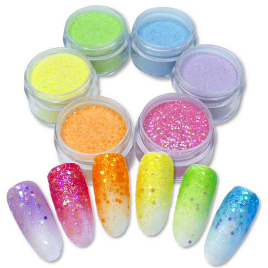 Charisma Nail Acrylic Powder - Rainbow Collection (6x14g / 0.5oz jars) - My Little Nail Art Shop