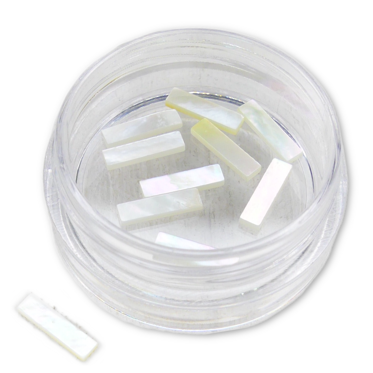 Rectangle Pearl Finish White (Slim) - My Little Nail Art Shop