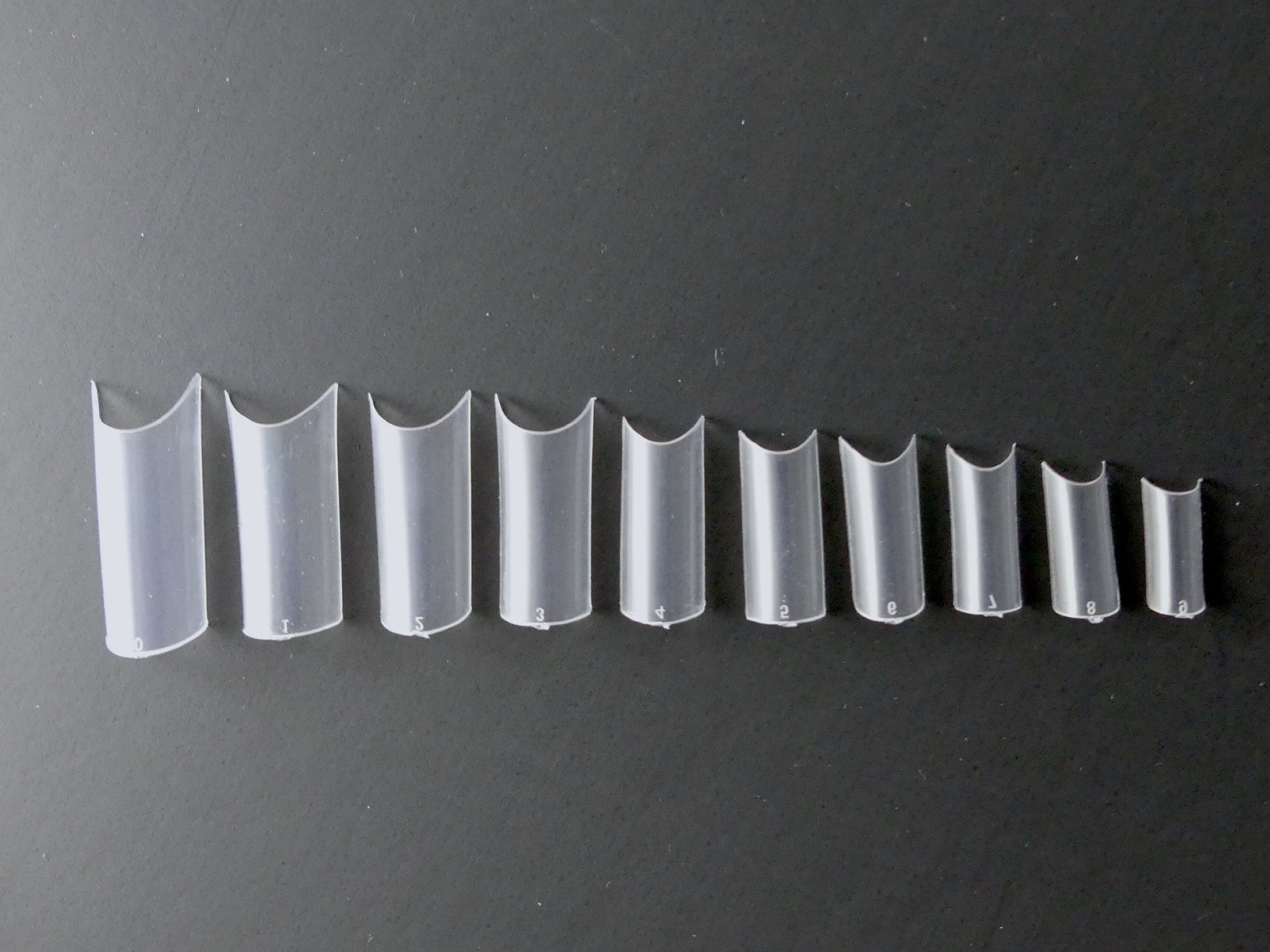 Charisma Nail C-Curve Square Clear Tips, 500ct / 10 sizes - My Little Nail Art Shop