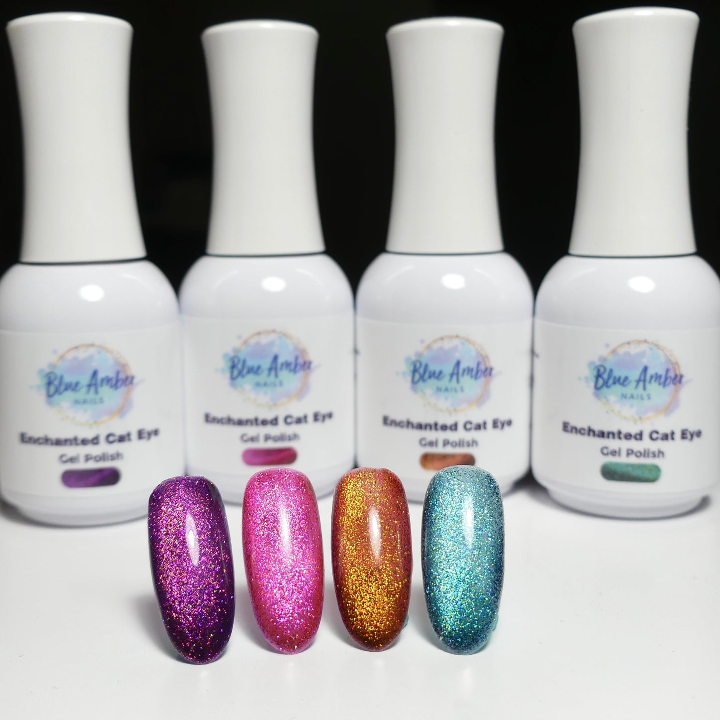 Load image into Gallery viewer, Enchanted Cat Eye Bundle - 4 Magnetic Gel Polishes
