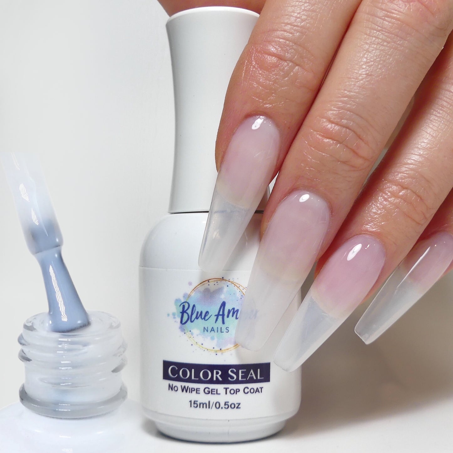 Load image into Gallery viewer, Color Seal Non Wipe Gel Top Coat (milky)
