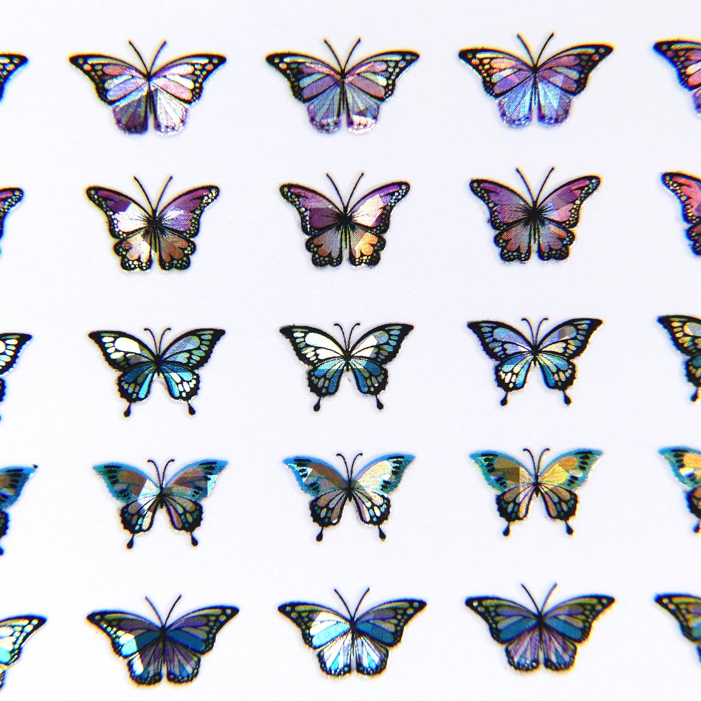 Holographic Butterflies Sticker #18 - My Little Nail Art Shop