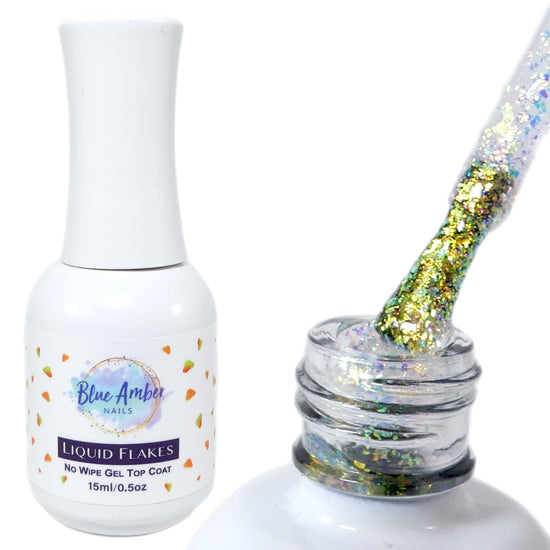 Load image into Gallery viewer, Liquid Flakes No Wipe Gel Top Coat #2 - My Little Nail Art Shop
