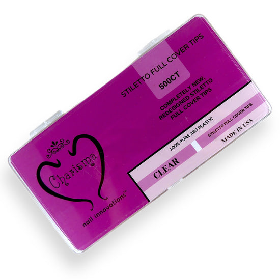 Stiletto Press On Clear Tips, 500ct / 10 sizes - My Little Nail Art Shop