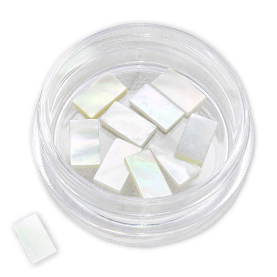 Rectangle Pearl Finish White (Wide) - My Little Nail Art Shop